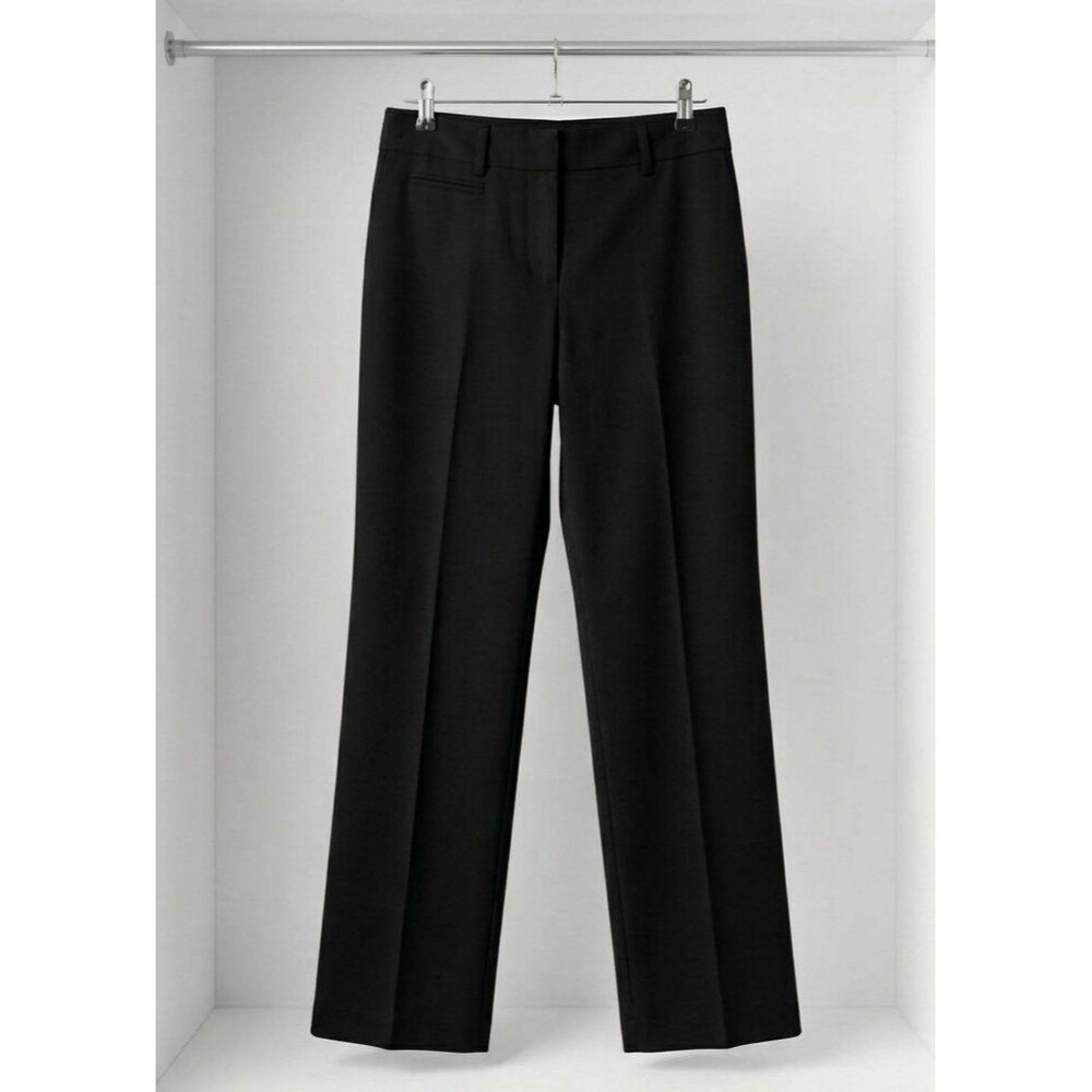 NWT Dockers Metro Trouser Pants Black Mid Rise Tummy Slimming Size 4